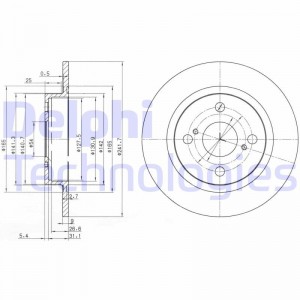 Тормозной диск BG2598 DELPHI