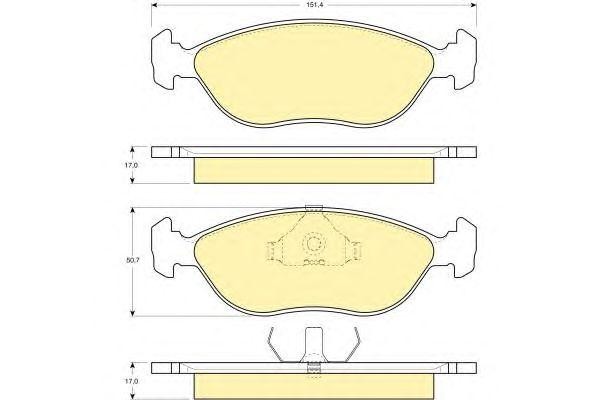 Комплект тормозных колодок, диско 6112462 GIRLING