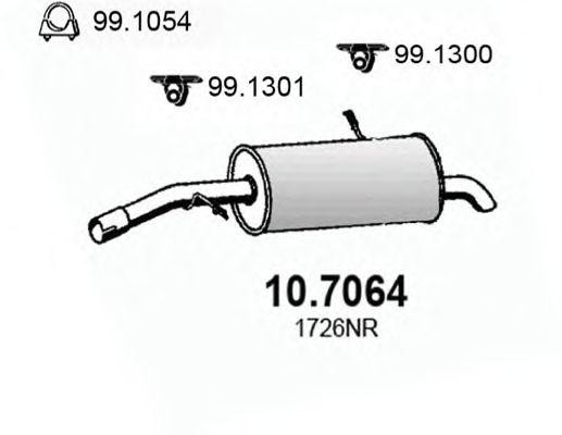Глушитель выхлопных газов конечный 107064 ASSO