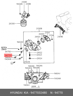 Датчик, давление масла 9477032480 HYUNDAI KIA