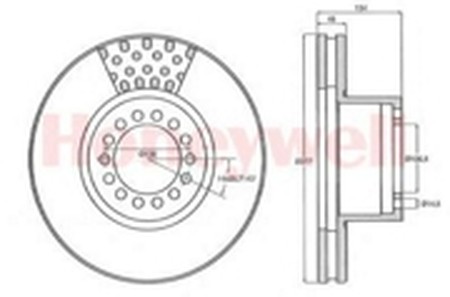 Тормозной диск 567766B BENDIX JURID