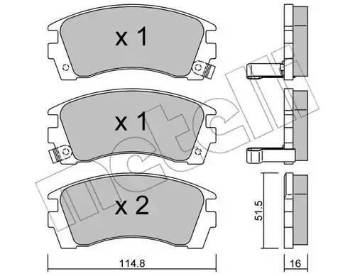 Комплект тормозных колодок, диско 22-0487-0 METELLI