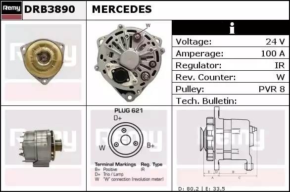 Генератор DRB3890 DELCO REMY
