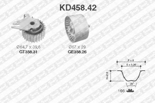 Комплект ремня ГРМ KD45842 NTN SNR