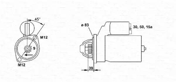 Стартер 943251426010 MAGNETI MARELLI
