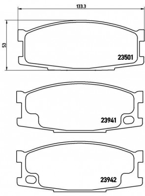 Комплект тормозных колодок, диско P54024 BREMBO