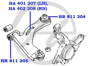 Рычаг подвески HA 401 207 HANSE