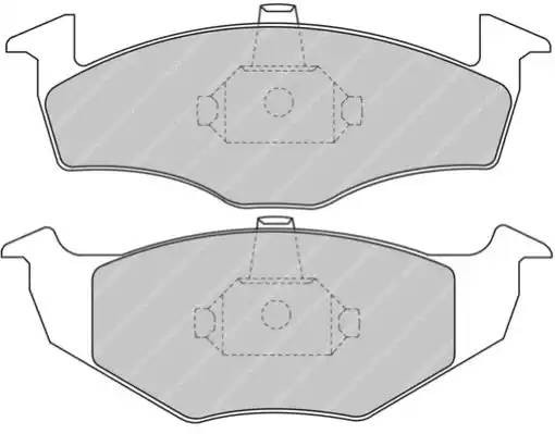 Комплект тормозных колодок, диско FDS1101 FERODO