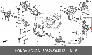 Подушка двигателя 50824-S04-013 HONDA