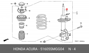 Амортизатор подвески 51605-SMG-G04 HONDA