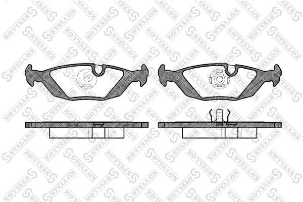 Колодки тормозные дисковые 166-000-SX STELLOX