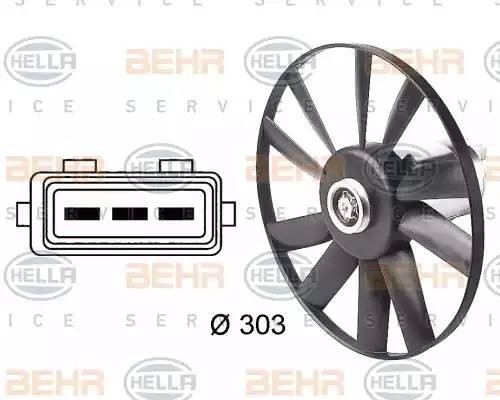 Вентилятор, охлаждение двигателя 8EW 009 144-481 HELLA