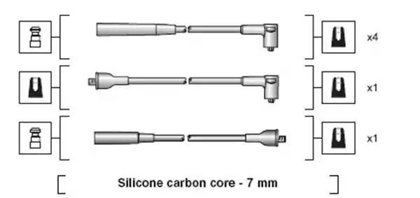Ккомплект проводов зажигания 941318111037 MAGNETI MARELLI