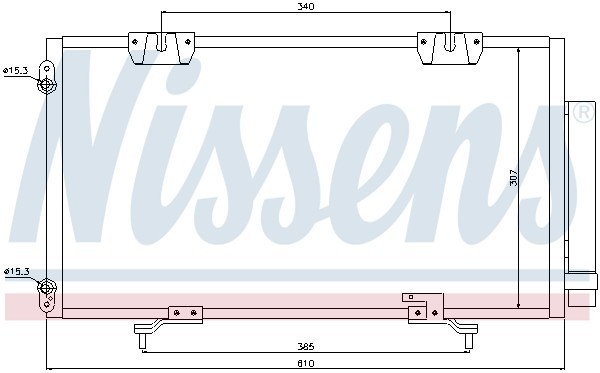 Конденсатор, кондиционер 94833 NISSENS