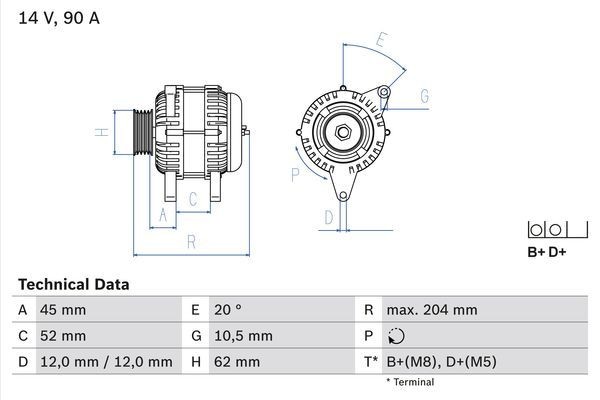 Генератор 0986049610 BOSCH