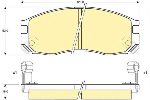 Комплект тормозных колодок, диско 6111289 GIRLING