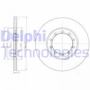 Тормозной диск BG4075 DELPHI