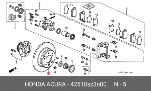 Диск тормозной 42510SZ3N00 HONDA