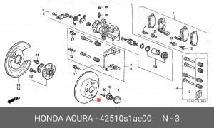 Тормозной диск 42510-S1A-E00 HONDA