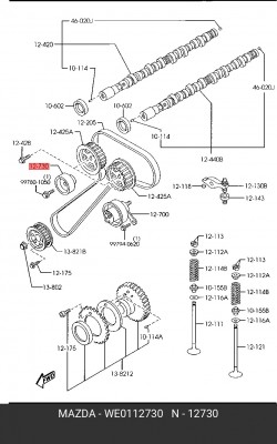 Ролик ремня ГРМ WE01-12-730 MAZDA