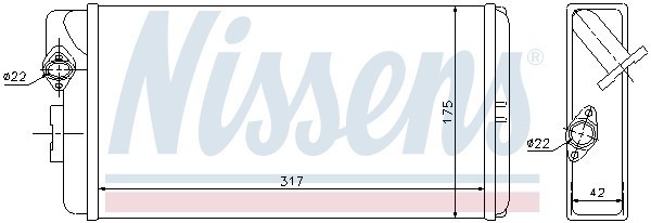 Теплообменник, отопление салона 72035 NISSENS