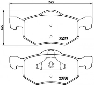 Комплект тормозных колодок, диско P24056 BREMBO