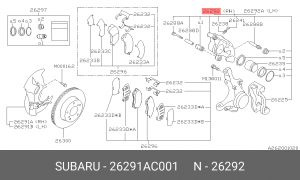 Тормозной суппорт 26291AC001 SUBARU