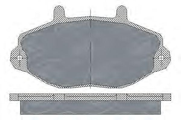 Комплект тормозных колодок, диско SP223 SCT