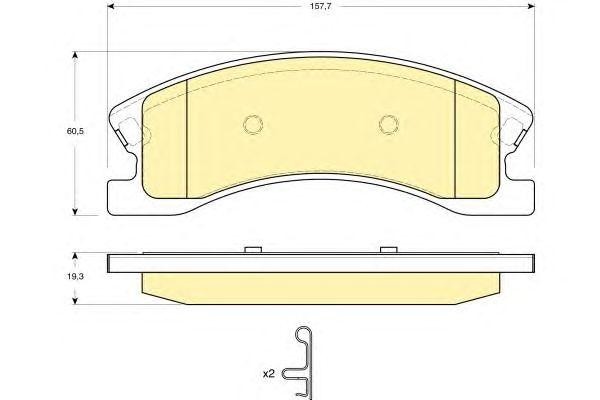 Комплект тормозных колодок, диско 6141339 GIRLING