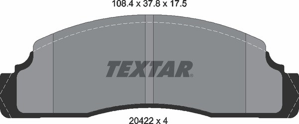 Комплект тормозных колодок, диско 2042202 TEXTAR