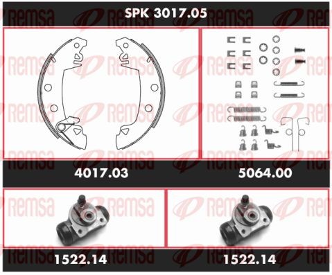Комплект тормозных колодок SPK301705 REMSA