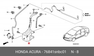 Бачок стеклоомывателя 76841SNBC01 HONDA