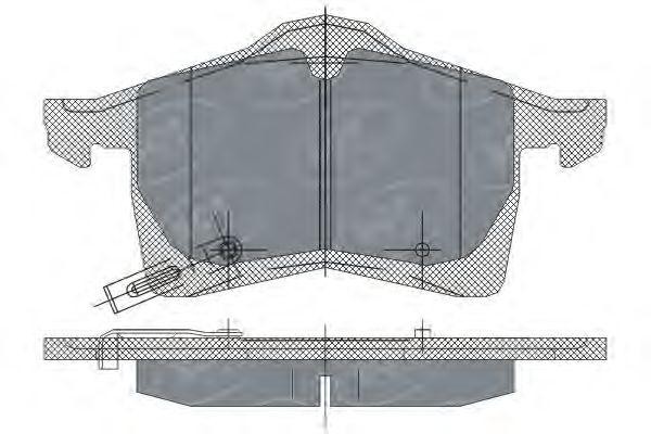Комплект тормозных колодок, диско SP243 SCT