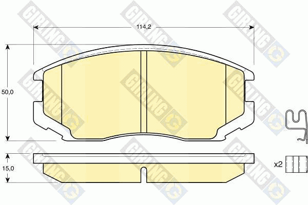 Комплект тормозных колодок, диско 6132149 GIRLING