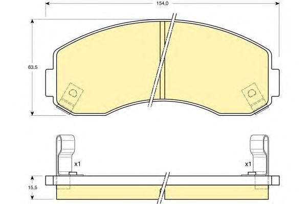 Комплект тормозных колодок, диско 6131459 GIRLING