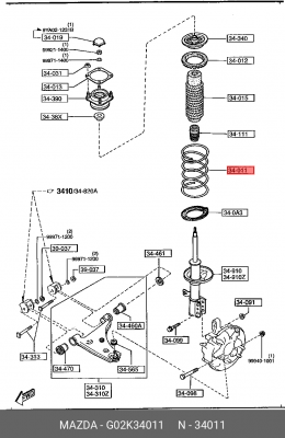 Деталь G02K34011 MAZDA