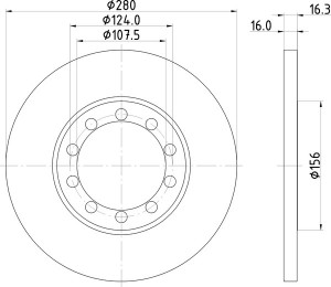 Тормозной диск MDC1811 MINTEX
