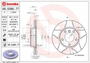 Тормозной диск 09.5390.77 BREMBO