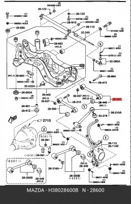 Рычаг подвески H380-28-600B MAZDA