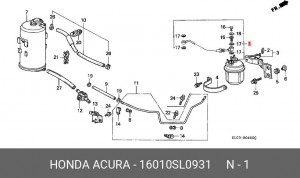 Топливный фильтр 16010SL0931 HONDA