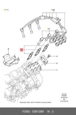 Свеча зажигания 5081089 FORD