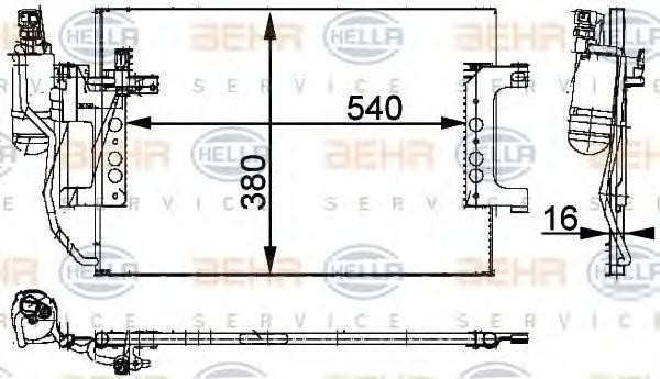 Конденсатор, кондиционер 8FC 351 301-391 HELLA