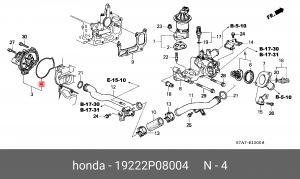 Прокладка, выпускной трубопровод 19222P08004 HONDA