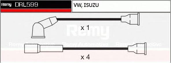 Ккомплект проводов зажигания DRL599 DELCO REMY