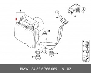 Комплект прибора управления 34 52 6 768 689 BMW