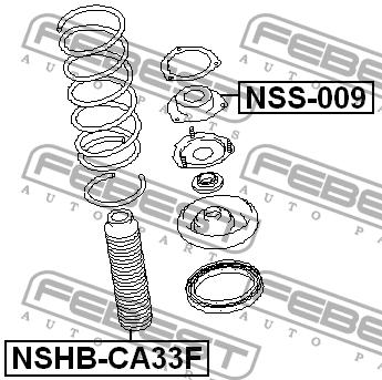 Отбойник с пыльником амортизатора подвески (комплект) NSHBCA33F FEBEST