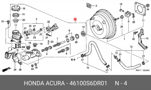 Главный тормозной цилиндр 46100S6DR01 HONDA