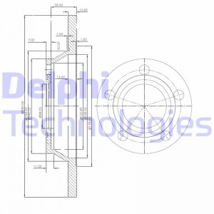 Тормозной диск BG2987 DELPHI
