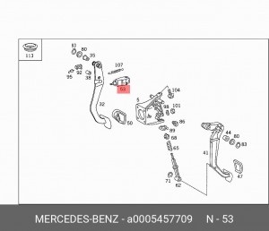 Выключатель стоп - сигнала A0005457709 MERCEDES BENZ
