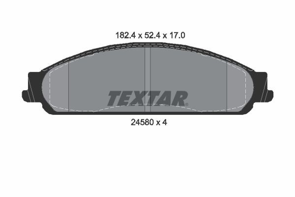 Комплект тормозных колодок, диско 2458002 TEXTAR